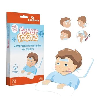 Fever Friends compressas refrescantes para alívio da febre 4un - Babydeas