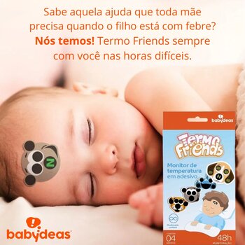 Termo Friends Adesivo Monitor de febre 4 unidades - Babydeas