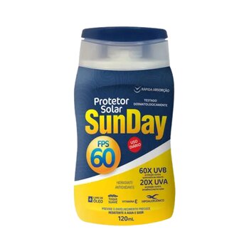 Protetor Solar FPS 60 SunDay 120ml - Nutriex