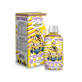 Suplemento Vitaminas e Minerais Polimais Kids Minions 240ml - Nutriex