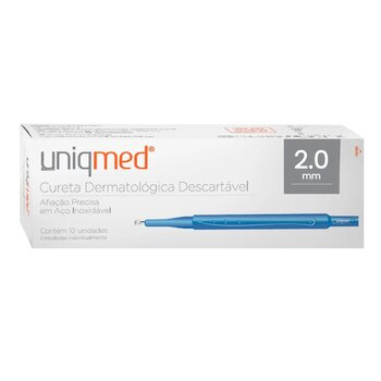 Cureta Dermatológica Descartável 2,0mm 10 unidades - Uniqmed