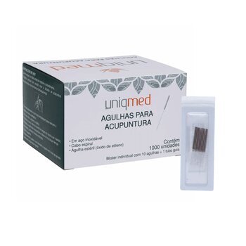 Agulha para acupuntura cx c/1000 - Uniqmed