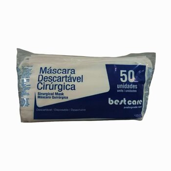 Máscara Tripla Proteção c/ Filtro c/ Elástico c/50 - Bestcare