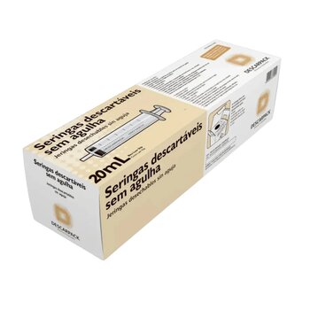 Seringa Descartável s/ Ag. 20ml Luer Slip c/50 - Descarpack