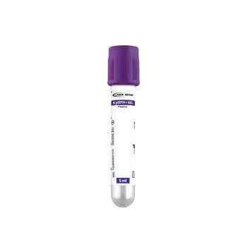 Tubo Para Coleta de Sangue à Vácuo 5,0ml Plástico c/ EDTA +Gel C/ 100 - Labor Import