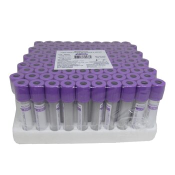 Tubo Para Coleta de Sangue à Vácuo 4,0ml Plástico c/ EDTA C/ 100 - Labor Import