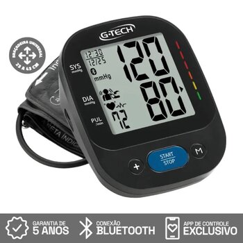 Aparelho de Pressão Digital de Braço Smart Connect LA850BT Bluetooth - G-Tech