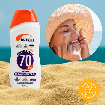 Protetor Solar 70 FPS Facial e Corporal Nutriex 120ml