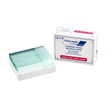 Lâminas Para Microscopia Fosca s/ Lapidar (26x76mm) cx c/ 50 - Precision