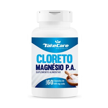 Cloreto de Magnésio P.A - 60 Cápsulas - 500mg - Take Care