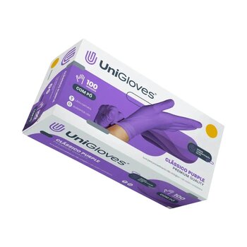 Luva de Procedimento Látex C/ Pó Roxo - UniGloves