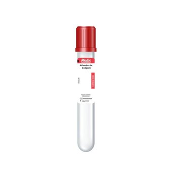 Tubo Para Coleta de Sangue à Vácuo 9ml Plástico c/ Ativador C/ 100 - Medix