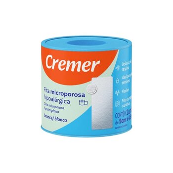 Fita Microporosa 5,0cm x 4,5m Branco - Cremer