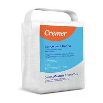 Lenço para Banho e Higiene pct c/100 - Cremer