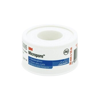 Fita Adesiva Micropore 25mm x 10m Branco - 3m