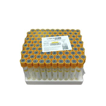 Tubo Para Coleta de Sangue à Vácuo 5ml Vidro Gel Separador C/ 100 - Labor Import