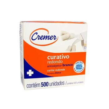 Curativo Redondo Antisséptico Branco c/ 500un - Cremer