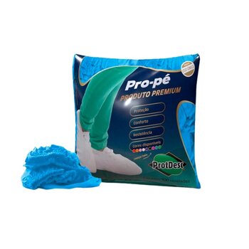 Sapatilha propé descartável azul pct c/100 - Protdesc