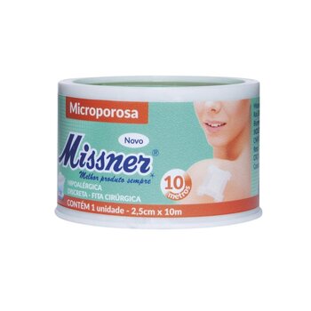 Fita Microporosa 2,5cm x 10m Branco - Missner