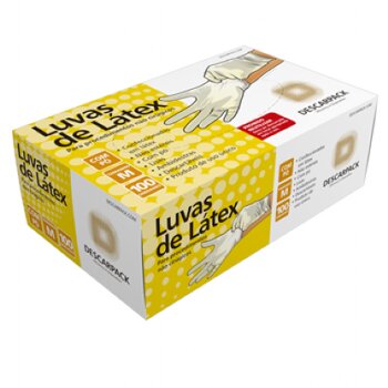 Luva de Procedimento Látex c/ pó cx c/100 - Descarpack