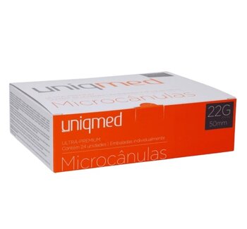 Microcânulas 22G x 50mm - cx c/ 24 - Uniqmed