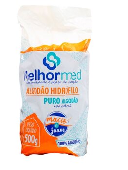 Algodão hidrófilo não-estéril 500g - Melhormed