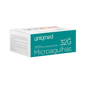 Microagulhas 32Gx4mm cx c/ 100 - Uniqmed