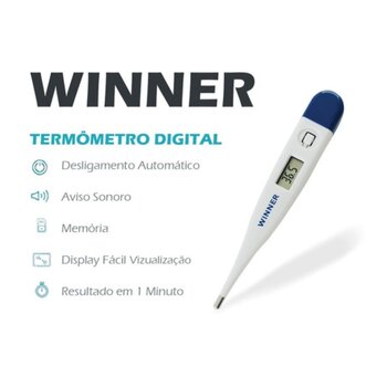 Termômetro Digital Clínico Branco - Winner