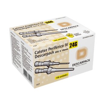 Cateter Periférico IV 24G c/ 100 - Descarpack