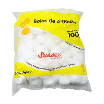 Algodão hidrófilo bolas 100g - Sussex