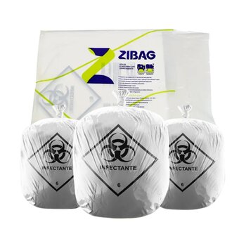 Saco de Lixo Infectante 30l pct c/ 100 Reforçado - Azeplast