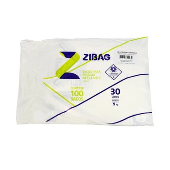 Saco de Lixo Infectante 30l pct c/ 100 Econômico - Azeplast