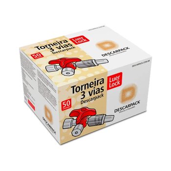 Torneira 3 Vias LL cx c/ 50 un - Descarpack