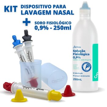 Kit Para Lavagem Nasal Dispositivo Nosewash 10ml + Soro 250ml - AGPMED -  Boege Med