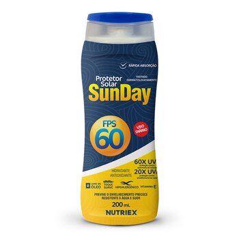 Protetor Solar FPS 60 SunDay 200ml - Nutriex