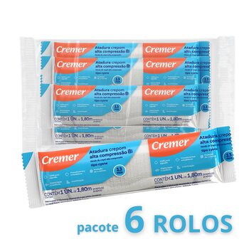 Atadura de Crepom Cysne 13 fios 1,8m Pct C/ 6 - Cremer